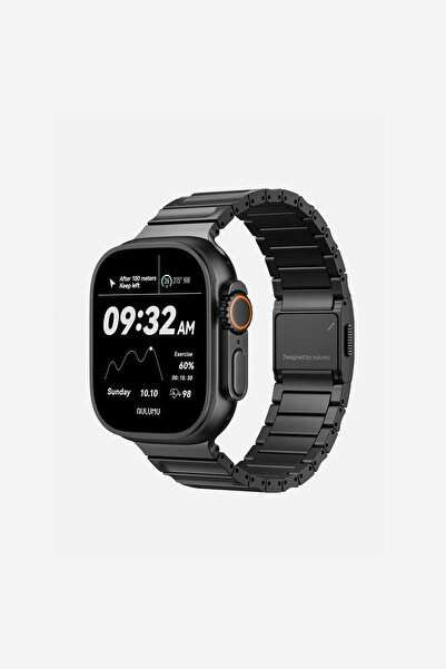 Aulumu ساعة ألترا وسلسلة 11/10/9 متوافقة مع حزام التيتانيوم المطلي بالكربون ع...