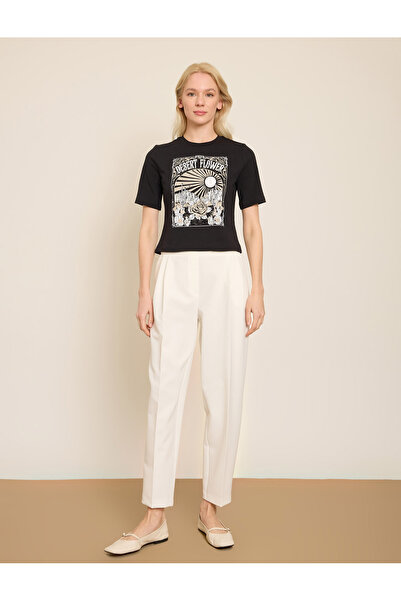 BGN workshop تي شيرت مطبوع عليه زهور الصحراء قطن LU