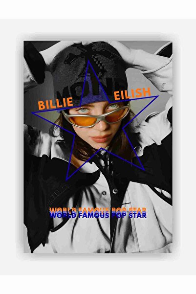 fırsatlar diyarı Billie Eilish Duvar Posteri - Kalın Kağıt - Çerçevesiz