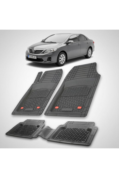 TEAMCAR Πατάκια δαπέδου Toyota Corolla E150 Sedan Συμβατά 2010-2013 | Μαύρο