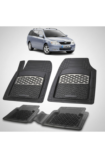 TEAMCAR Πατάκια δαπέδου Toyota Corolla E120 Συμβατά με Estate 2001-2004 | Ασημί