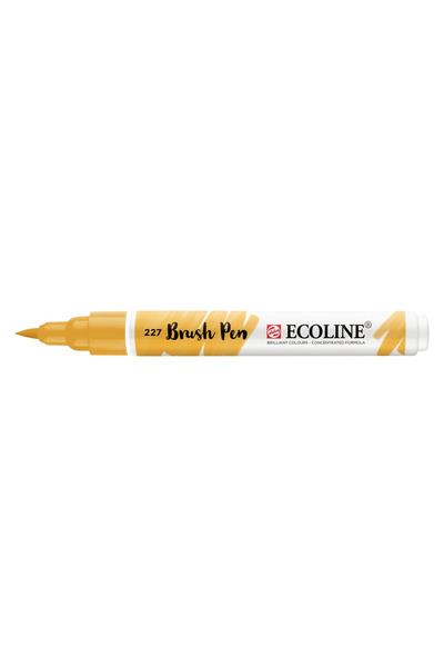 Generic Brand قلم فرشاة إيكولين مع طرف فرشاة 227 أوقر أصفر
