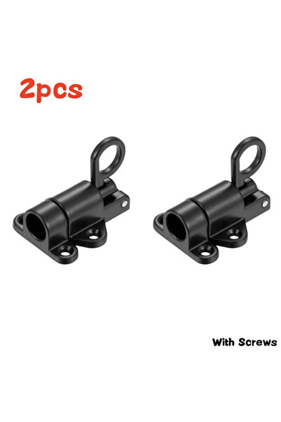 Choice3 مزلاج باب زنبركي من سبائك الألومنيوم، أسود، قطعتان أو 4 قطع، أمان أوت...