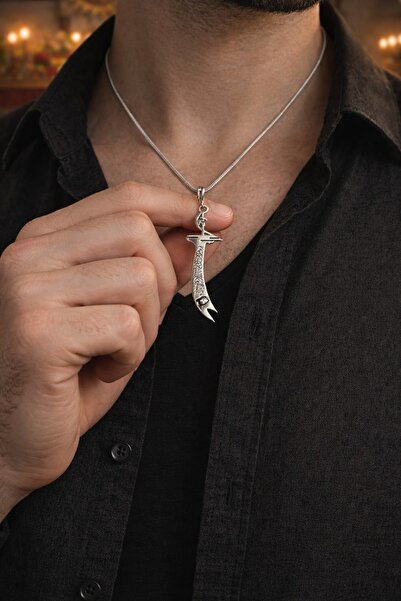 vogutima Zulfiqar Sword Hz Ali Silver Necklace - for Lover - Spouse - Father