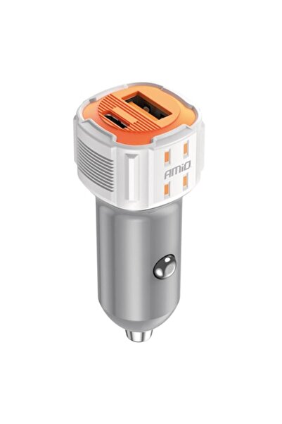 AMIO Încărcător rapid cu două porturi, USB-A și USB-C, 20W