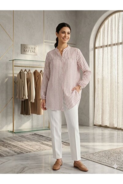 LİFERA Atelier Striped Oversized Shirt