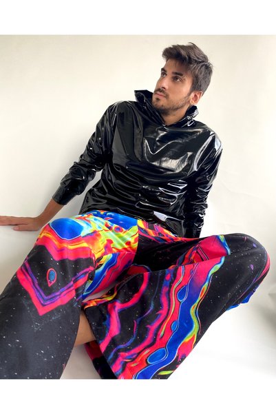 Hello Stranger Acid Neon Renkli Erkek Pantolon Eşofman Altı