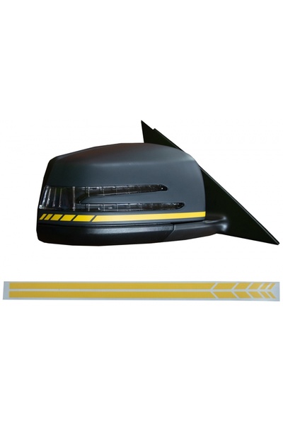 tuningset Autocolant Oglindă Galben Mat compatibil cu Mercedes Coupe C238 A B...