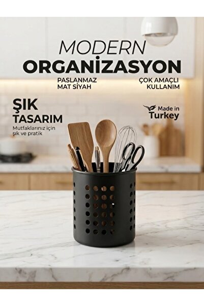 Eviniz güzel 2 adet Dik Mutfak Kaşıklık – Delikli Kaşık Standı Organizer, Çok...