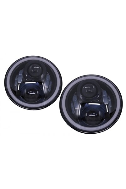 tuningset Faruri LED CREE de 7 inch, cu halou chihlimbar, DRL, compatibile cu...