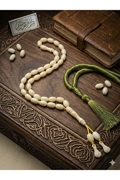 My Easy Shop Mărgele de rugăciune originale din os de cămilă, model Arpa K cr...