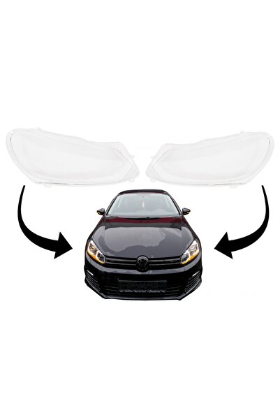 tuningset Lentile faruri compatibile cu VW Golf 6 VI Mk6 2008-2014, sticlă tr...