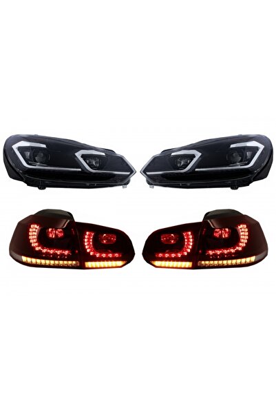 tuningset Faruri și stopuri LED compatibile cu VW Golf 6 VI 2008-2013 cu Face...