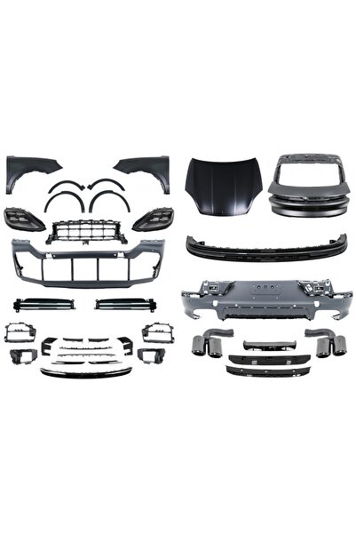 tuningset Kit complet caroserie compatibil cu Porsche Cayenne 9Y0 2018-2023, ...