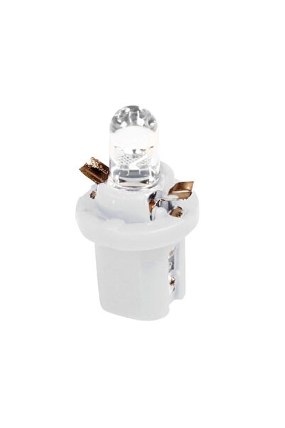 Lampa Bec LED 12V pentru iluminarea bordului, soclu B8.5d, set de 2 - alb