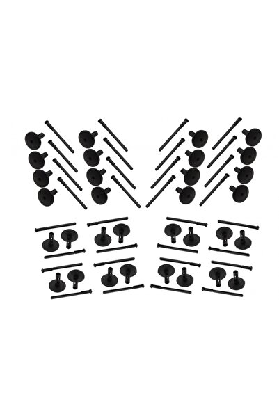 tuningset 32 de bucăți de cleme auto din plastic pentru arcade de roți