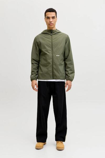 Jack & Jones JCOCLUB Windbreaker Erkek Kapüşonlu Rüzgarlık Mont Hafif Yağmurluk