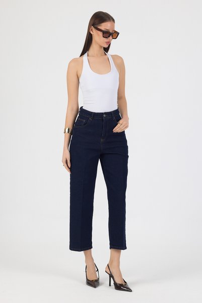 ABOUT US PANTALONI DENIM MOM FIT Y talie înaltă LYCRA # KT5095