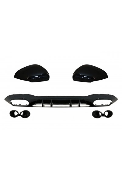 tuningset Difuzor Bara Spate cu Evacuare Neagră și Carcasă Oglindă compatibil...
