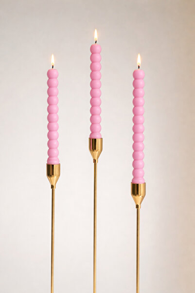 By Şirin Candle Bubble Mum 26 cm 3 lü Set ( Sadece Mum )