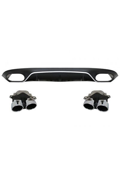 tuningset Difuzor spate cu terminații de evacuare compatibil cu Mercedes E-Cl...