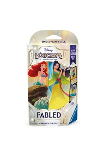 RAVENSBURGER Lorcana Fabled: Pachet de început cu chihlimbar și safir