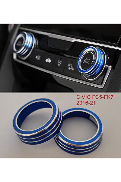 GCP German Car Parts Civic FC5 Klima Buton Halkası MAVİ- Civic FC5 Modifiye T...