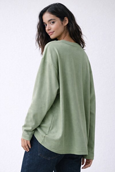 Sabaki Unisex Oversize Uzun Kollu Minimal Basic T-Shirt