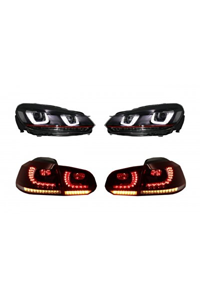 tuningset Faruri și Stopuri Full LED compatibile cu VW Golf 6 VI 2008-2013 R2...