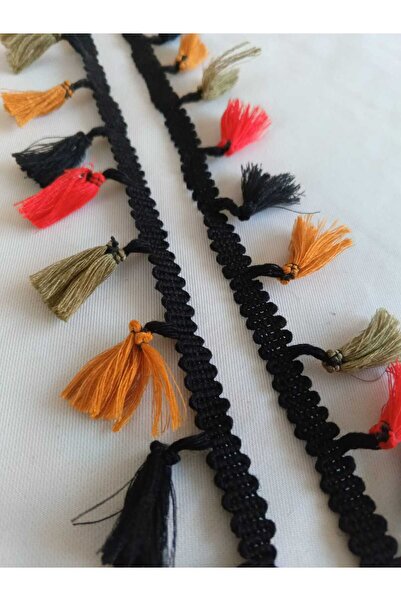 ULUPAMİR 4 Color Fringe Tassel-Pompom Accessory 1 Meter