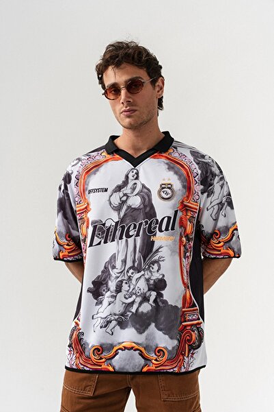 go gang own Αιθέριο μπλουζάκι Τζέρσεϊ με λαιμόκοψη πόλο oversized