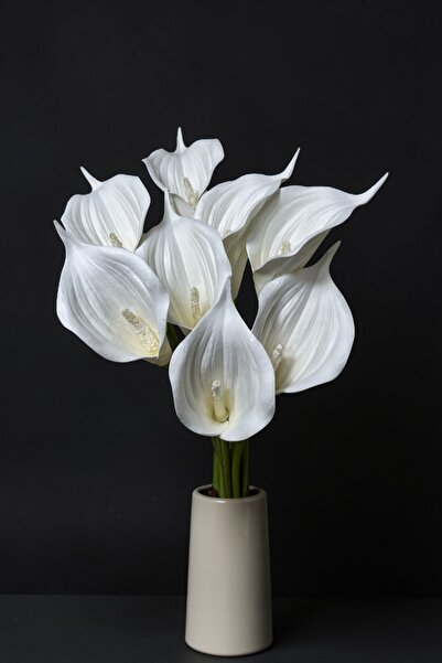 Luxe Floral Bouquet Yapay Çiçek Islak Gerçek Gala Çiçeği 8 Dal