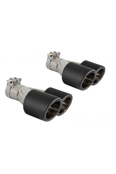 tuningset Ornamente universale pentru tobe de evacuare duble, din fibră de ca...