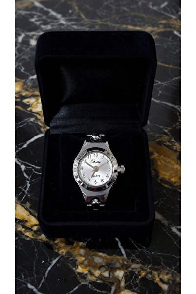 ahsenaksesuar2025 Silver Color Motif Bracelet Quartz Women's Wristwatch