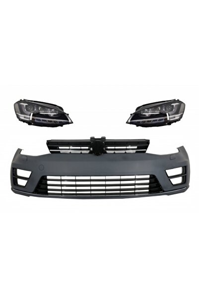 tuningset Bara față cu faruri 3D DRL, lumini de zi cu LED-uri argintii, dinam...