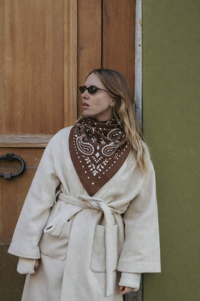 CHARMLUCKY Ethnic D Patterned Pa Cotton Shawl 90X90