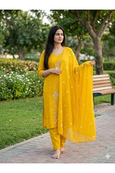 Genaric طقم كورتة قطن مطرّز من راست هيريتدج - بدلة عرقية من 3 قطع،