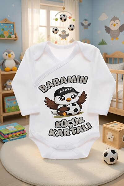 Class BABAMIN KÜÇÜK KARTALI BASKILI UZUN KOLLU ZIBIN