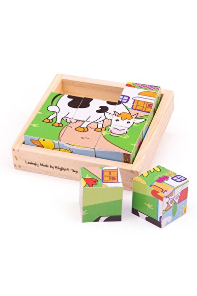 BIGJIGS Toys Κυβικό παζλ - κατοικίδια ζώα