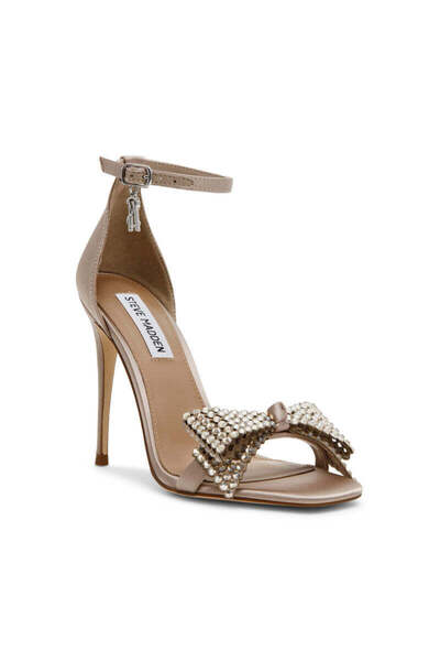 Steve Madden Newlywed Solid Dark Grey High Heel Sandals