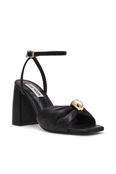 Steve Madden Meladi Solid Black High Heel Sandals