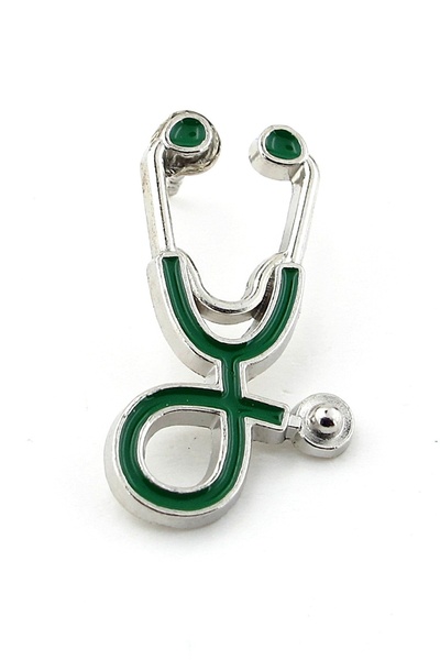 Stanbula Yeşil Steteskop Doktor Hemşire Sağlık Hastane Pin Yaka Çanta Süsü Me...