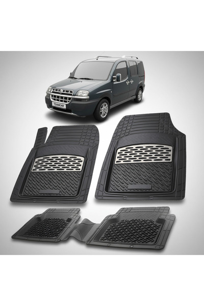 TEAMCAR Πατάκια δαπέδου συμβατά με Fiat Doblo MPV 223 2000-2005 | Ασημί