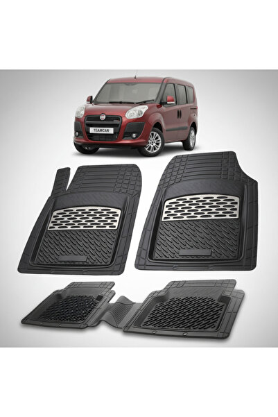 TEAMCAR Πατάκια δαπέδου συμβατά με Fiat Doblo MPV 263 2010-2015 | Ασημί