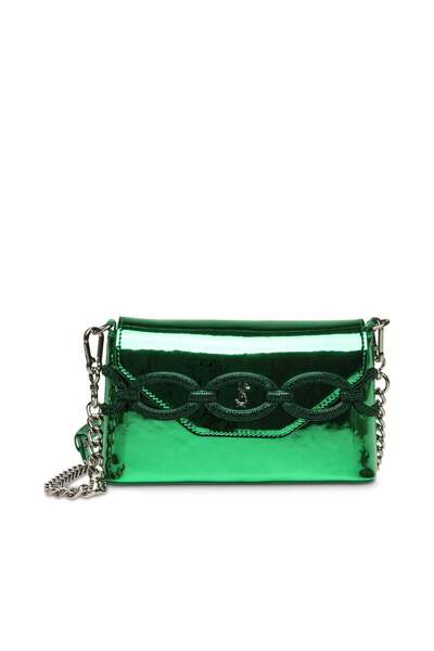 Steve Madden حقيبة يد Bsatire صلبة باللون الأخضر الداكن