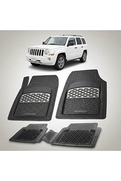 TEAMCAR Συμβατά πατάκια δαπέδου Jeep Patriot MK 2007-2017 | Ασημί