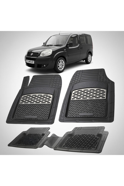 TEAMCAR Πατάκια δαπέδου Fiat Doblo Facelift MPV 223 Συμβατά 2005-2010 | Ασημί