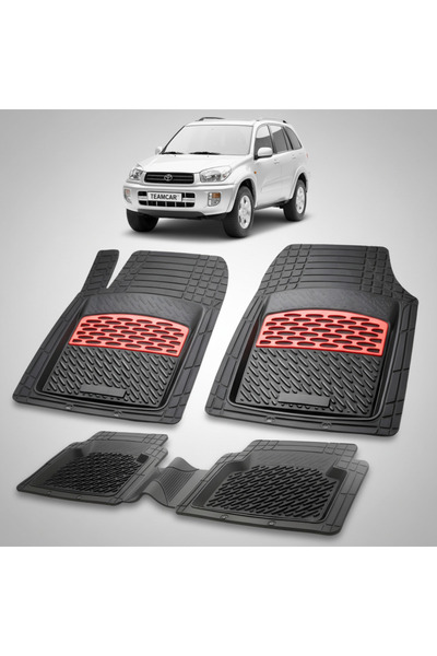 TEAMCAR Ταπέτα δαπέδου συμβατά με Toyota RAV4 XA20 SUV 2000-2003 |   Κόκκινο