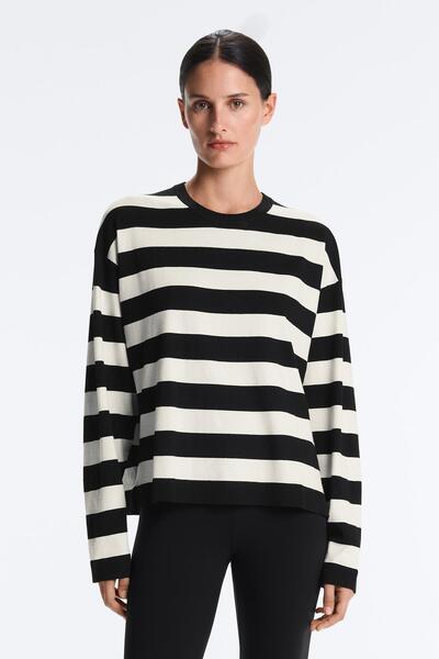 Oysho Çizgili örgü kazak