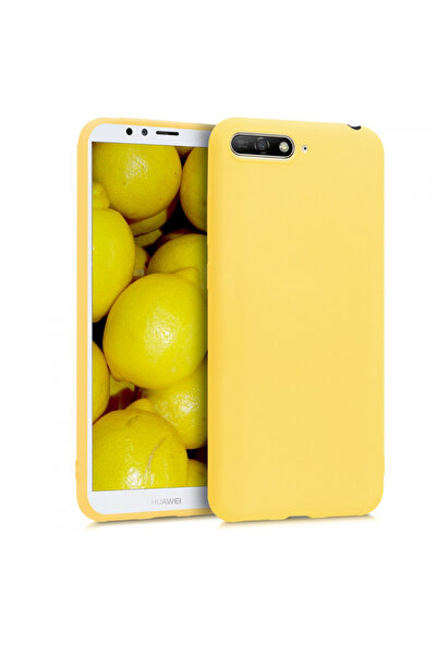 KWmobile Carcasă pentru Huawei Y6 (2018), silicon, galben, 44878.49